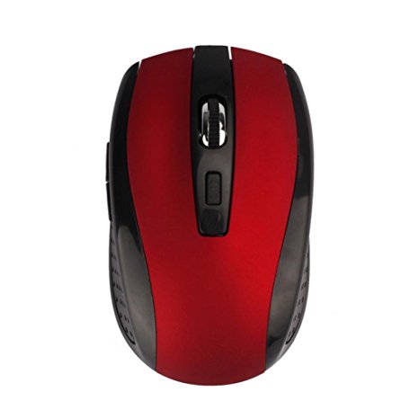 Perman Mini Bluetooth 3.0 1000 DPI Wireless Optical Mouse Mice for Computer PC Laptop Notebook Red