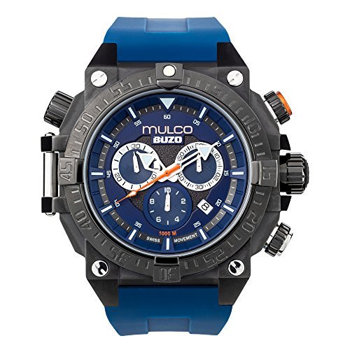 Mulco Buzo Dive Quartz Swiss Chronograph Movement Men's Watch | Premium Analog Display with Steel Accent | Steel Watch Band | Water Resistant Stainless Steel Watch