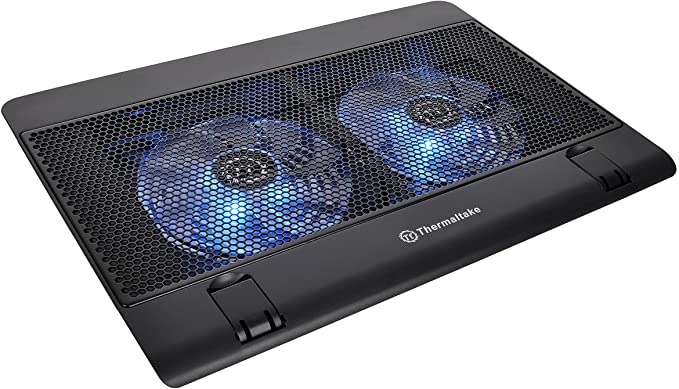 Thermaltake Massive 14 Steel Mesh Panel Dual 140mm Blue LED Fan Adjustable Speed Control 10"-17" Laptop Notebook Cooling Pad CL-N001-PL14BU-A