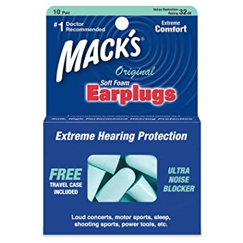 Mack’s Original Soft Foam Earplugs, 10 Pair