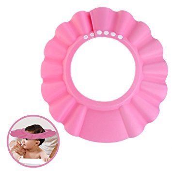 Baby Bath Visor and Shower Cap for Toddlers - For Shower Safety from Water Foam Hair Wash and Eye Ear Protection Shield - Adjustable Head with Waterproof and Soft Non Irritant EVA Material