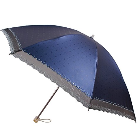 MIGOBI Lightweight Sunblock Umbrella UPF 50  with Compact Portable Design and Windproof Waterproof for Girls Women Beautiful Christmas Gift 7812