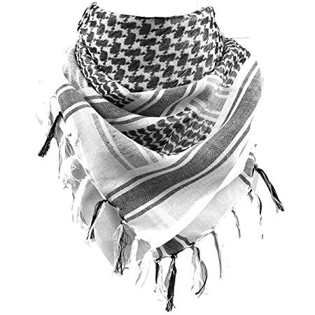 FREE SOLDIER 100% Cotton Scarf Military Shemagh Tactical Desert Keffiyeh Head Neck Scarf Arab Wrap with Tassel 43x43 inches