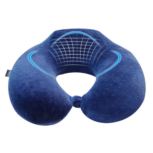 MOCREO Memory Foam Neck Pillow, Comfort Rest Great for Travel, Shift Work and Meditation