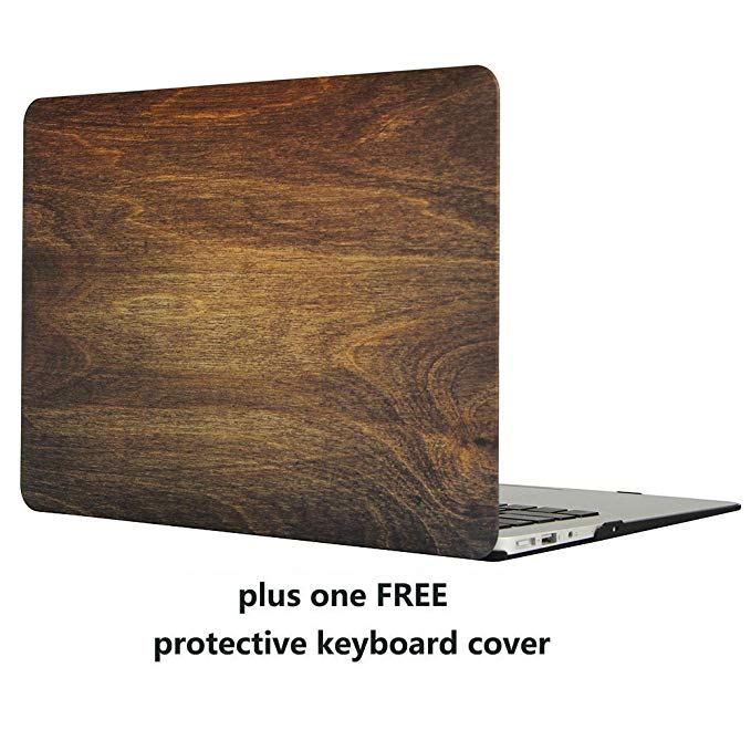 MacBook Air 11 Case Cover – Treasure21 Slim fit Smart protection Soft rubber coating Smooth better grip Hard case shell cover for Macbook Air 11 A1370 A1465 (Wood)