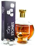 ACE Whiskey Stones - Rock Your Party With Set of 4 Stylish Reusable Stainless Steel Ice Cubes Chill Your Whiskey Fast Without Dilution Metal Wine Accessories Comes In Classy EVA Gift Box