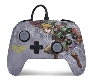 PowerA Enhanced Nintendo Switch Controller Wired - Valiant Link, Nintendo Switch Controller Zelda, Mappable Gaming Buttons, Officially licensed by Nintendo