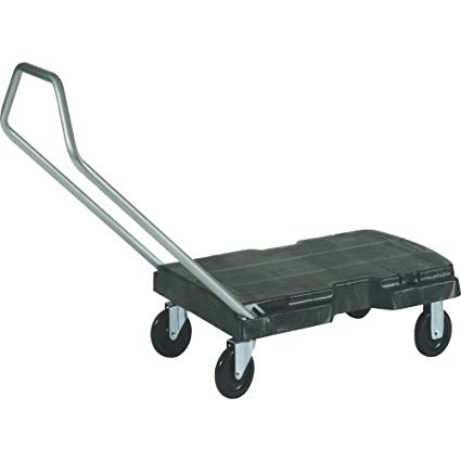 Rubbermaid Commercial Triple Trolley, Black, FG440100BLA