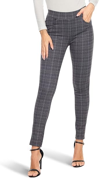 Ginasy Dress Pants for Women Business Casual Stretch Pull On Work Office Dressy Leggings Skinny Trousers with Pockets