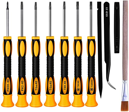 Screwdriver Set kit for Xbox Xbox One Xbox 360 PS5 Game Repair Tools with Torx Security T6 T8 T9 T10 Phillips PH00 PH2 ESD Tweezers Pry Opening kits (Screwdrivers Kits for Xbox)