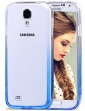Galaxy S4 Case Vofolen Colorful Gradient Edge Galaxy S4 Cover Clear Shell Slim Case Transparent Shock Absorbent Flexible TPU Soft Bumper Case Protective Shell for Samsung Galaxy S4 Clear Blue