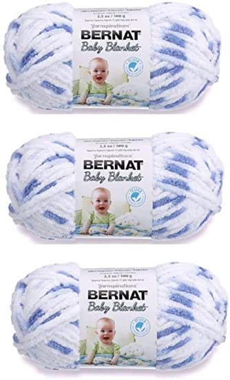 Bernat 161103-3116 Baby Blanket Yarn - Little Denim Print