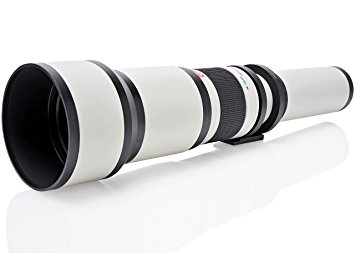 Opteka 650-1300mm (with 2x- 1300-2600mm) Telephoto Zoom Lens for Canon EOS 7D, 6D, 5D, 5Ds, 1Ds, 80D, 70D, 60D, 60Da, 50D, 40D, T6s, T6i, T6, T5i, T5, T4i, T3i, T3, T2i and SL1 Digital SLR Cameras