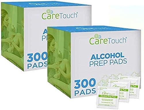 Care Touch Sterile Alcohol Prep Pads Medium 2-Ply - Alcohol Wipes 600