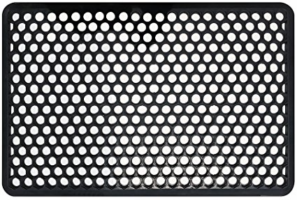 Shepherd Hardware Indoor/Outdoor Recycled Rubber Floor Mat - 22 x 34-Inches, Black