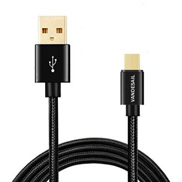 USB Type C Cable, VANDESAIL® USB C 3.1 to USB A 2.0 Male Cable Nylon Braided with Gold Plated Connector for New Macbook 12 inch, Oneplus 2, Nokia N1 Tablet, Google ChromeBook (1m(3.28ft)*3)