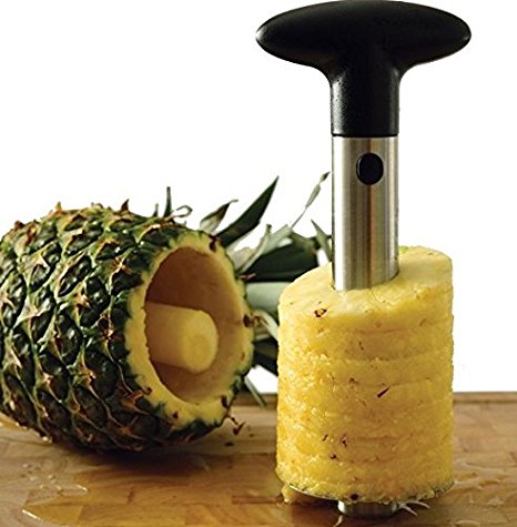 Pineapple Corer Slicer - Stainless Steel Kitchen Peeler with Blades for Diced Fruit Rings by La Maison TM