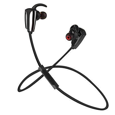 AOKII Bluetooth Headphones Wireless Earphones Sports Headset with Mic Bluetooth 4.1 Noise Cancelling Sweat-proof for Running, Jogging, Workout, Gym.