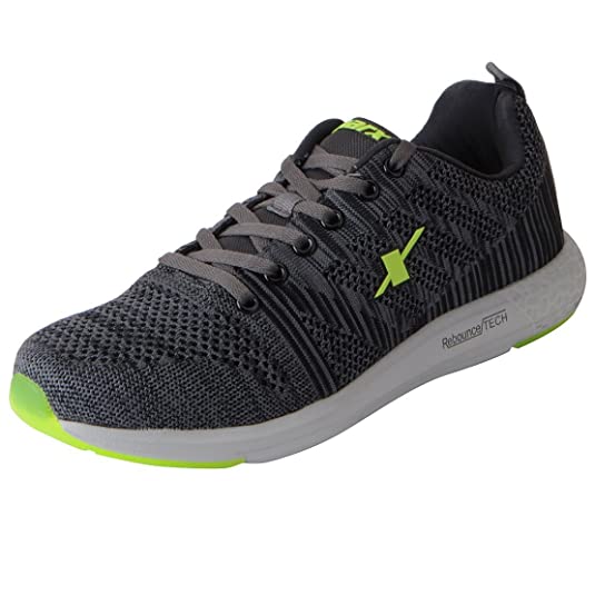 Sparx Men SM-379 Grey Fluorescent Green Sports Shoes (SP_SX0379GGYFG0007)