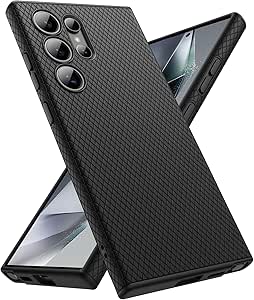 JETech Grip Case for Samsung Galaxy S24 Ultra, Soft TPU Slim Fit Protective Phone Cover with Camera Lens Full Protection, Shockproof (Titanium Black)