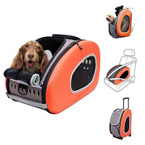 MULTIFUCTION Pet Carrier   Backpack   CarSeat   Carriers with Wheels   Pet Stroller for dogs and cats ALL IN ONE