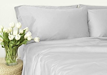 600 Thread Count Egyptian Cotton Solid White Full XL Sheet Set by Fab Linens #Exclusive