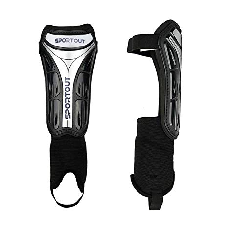 Sportout Kids Youth Adults Soccer Shin Guards with Protective Hard Shell,Offers Comprehensive Protection for Your Kids' Legs.