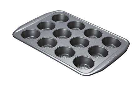 Circulon Momentum  Bakeware Carbon Steel 12 Cup Non-Stick Muffin Tin  - Grey