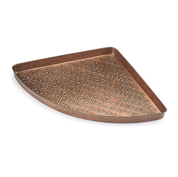 Good Directions International Multi-Purpose Corner Tray / Boot Tray / Shoe Tray - Copper Finish (22.5 in) - Plants, Pet Bowl, Garage, Entryway, Entrance, Foyer