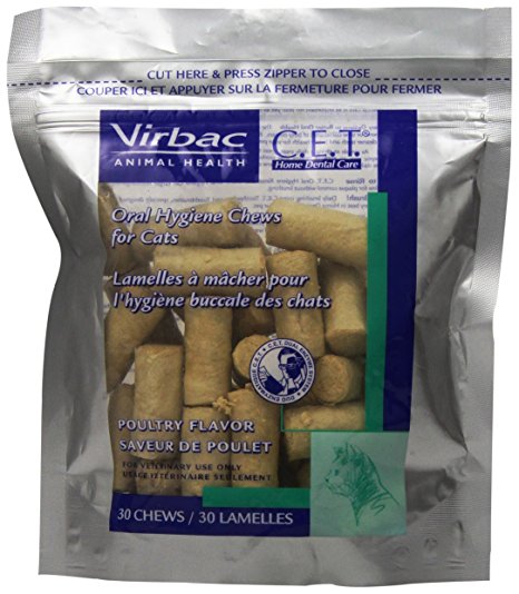 Virbac C.E.T. Enzymatic Oral Hygiene Chews for Cats