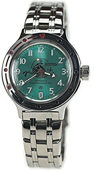 Vostok Amphibian Military Russian Diver Watch Scuba Dude Green 2416 / 420386