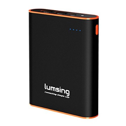 Lumsing Grand Series A1 Plus Dual USB Power Bank 13400mAh Portable Charger for iPhone iPad Samsung Galaxy and other Android Phone and TabletBlack
