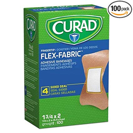 Medline NON25513 Flex Fabric Bandages, Fingertip, 100/Box