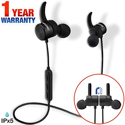 Wireless Bluetooth Headphones ZEUS MAGNETic Best Wireless Earbuds with Mic Workout Sport Headphones IPX5 Waterproof Sweatproof Running Headphones Stereo Bluetooth Headset for Sports In Ear Headphones