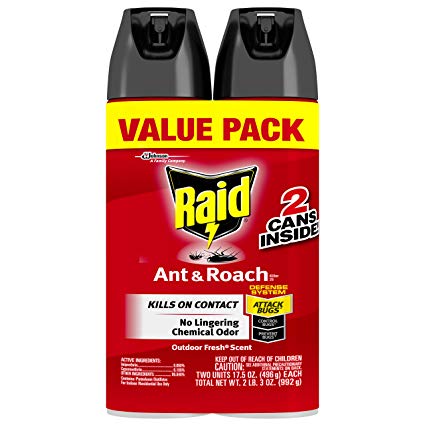 Raid Ant and Roach Outdoor Fresh Twin Pack, 17.5 OZ (1 - Pack, 2 CT)