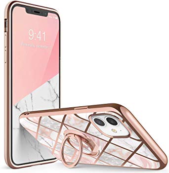 i-Blason Cosmo Snap Case Designed for iPhone 11 (2019 Release), Slim with Built-in 360° Rotatable Ring Holder Kickstand Supports Car Mount (Marble)