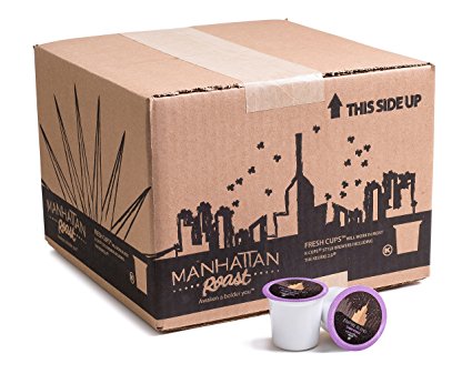Manhattan Roast ‘Empire Blend’ (French / Dark Roast) Single-Serve Coffee Freshcup works in most Keurig K-Cup Brewers 60 Count Box
