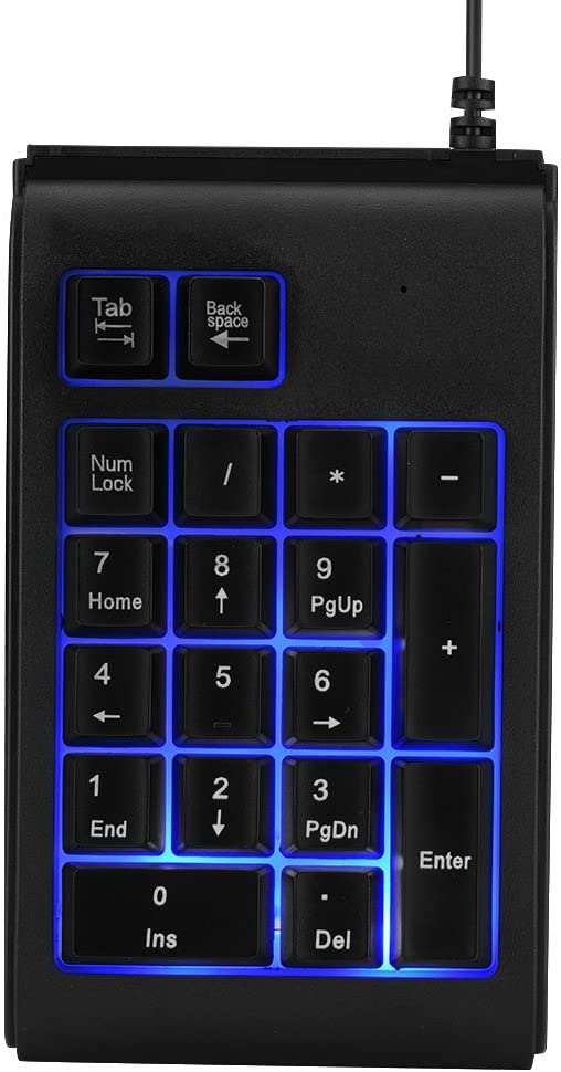 USB Numeric Keypad,19-Key RGB USB Numeric Keypad Mechanical Touch Feeling 10 Million Clicks Number Pad for Microsoft, Android, iMac Systems