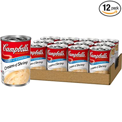 Campbell's Condensed Cream of Shrimp Soup, 10.5 oz. Can (Pack of 12)