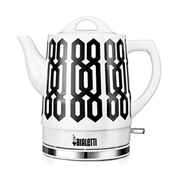 Bialetti (35027) 1.5 Liter Electric Ceramic Kettle, Trellis Pattern