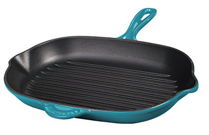 Le Creuset 12 3/4 Inch Oblong Skillet Grill, Caribbean