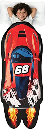 Blankie Tails | New Photo Realistic Race Car Blanket - Machine Washable Wearable Blanket, Great for Gifts, Sleepovers, and Daily Use, Kids, Toddlers