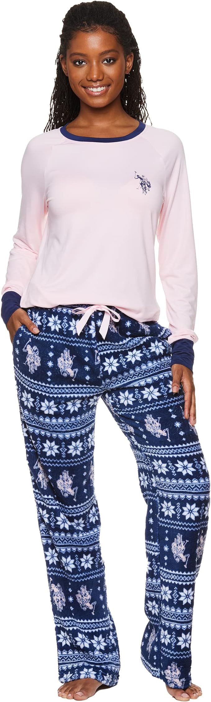 U.S. Polo Assn. Womens Christmas Pajama Set - Holiday Pajamas for Women - Christmas Pajamas for Women - Womens PJ Set