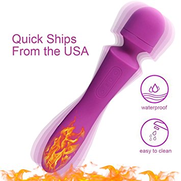 USB Cable Rechargable Computer Vibrator Shiatsu Automatic Heating Massager -Support most Android Tablets, Laptop / PC , Car Charger, Wall Charger , and Power Bank which with USB port.(Purple)