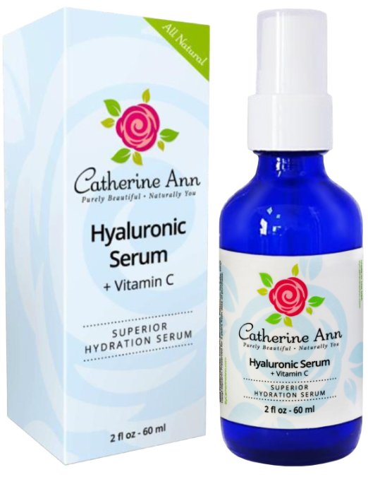 ★Best Pore Minimizer★ Hyaluronic Acid Serum By Catherine Ann - Anti Aging Face Moisturizer Gel Gentle Enough For Eyes Too. 2 oz. 100% Satisfaction Guaranteed!