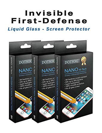 DOTSOG Upgraded Invisible Nano Tech Liquid Glass Screen Protectors 9H Hardness High Definition Anti-Scratch Anti-Fingerprintes Fit for iPhone 8, X, Xs, Xr/Smartwatches/Tablets