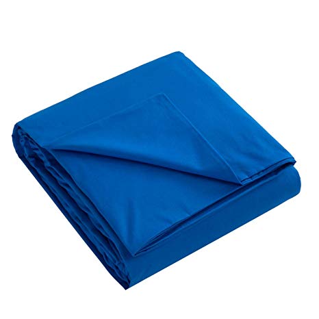Maple Down Weighted Blanket, Heavy Bed Blankets with Oeko-TEX. (48''x72'' Duvet Cover, Cotton Blue)