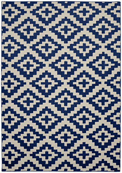 Garland Rug Southwest Area Rug, 5 x 7", Indigo/Ivory