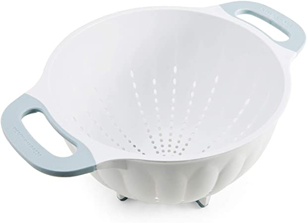 KitchenAid KE166OSMYA Classic Pasta Strainer/Colander, 5-Quart, Misty Blue