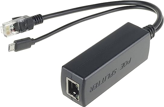 DSLRKIT Gigabit Ethernet Active PoE Splitter 5V Micro USB for Raspberry Pi B B  2 3